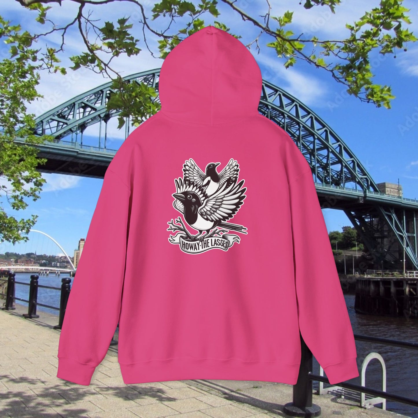 Newcastle United Howay The Lasses B&W (Twin Mags) Hoodie