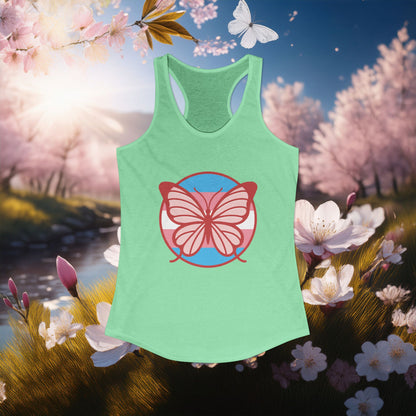 The T Elders Butterfly Graphic Racerback Tank Top