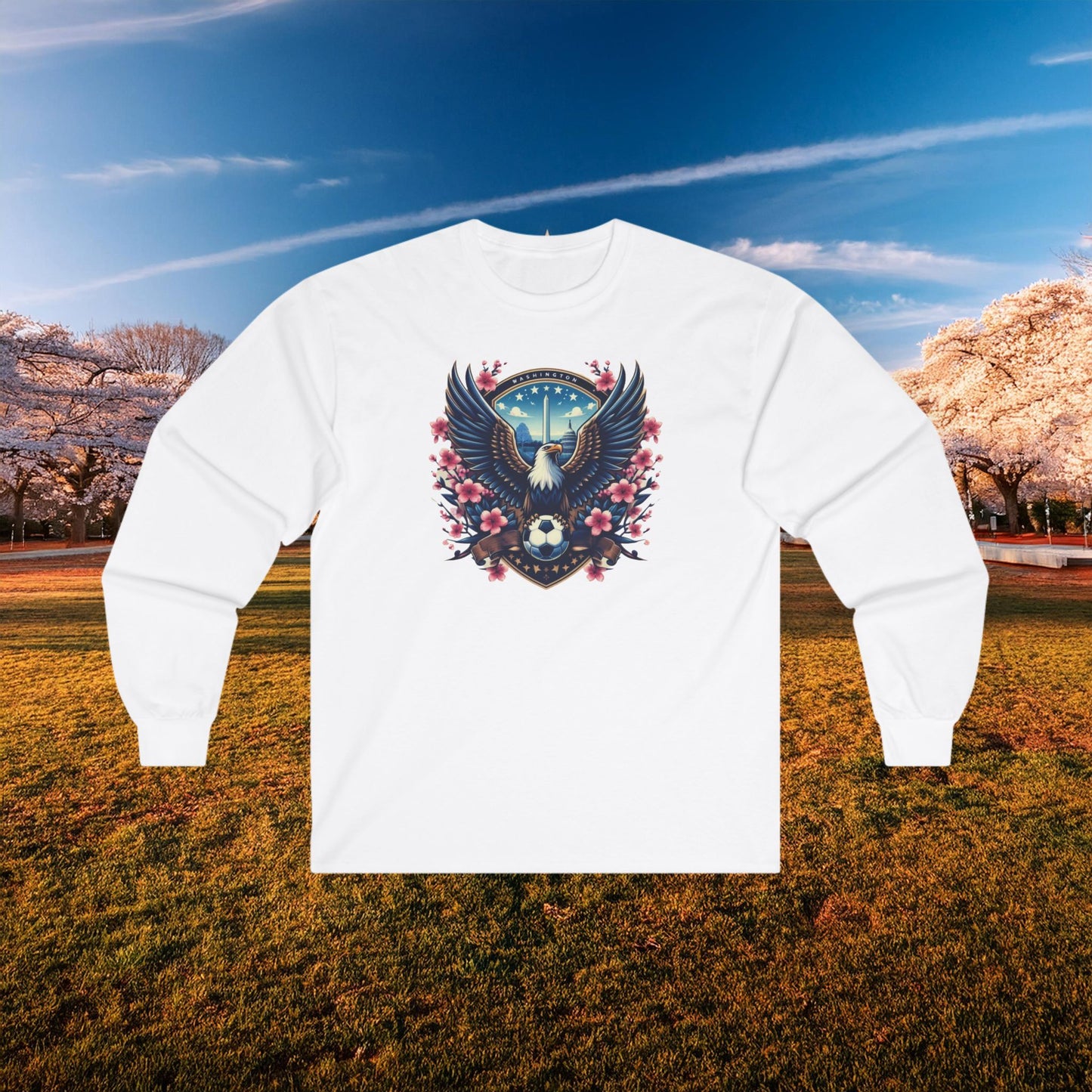 Washington Cherry Blossom Long Sleeve Tee