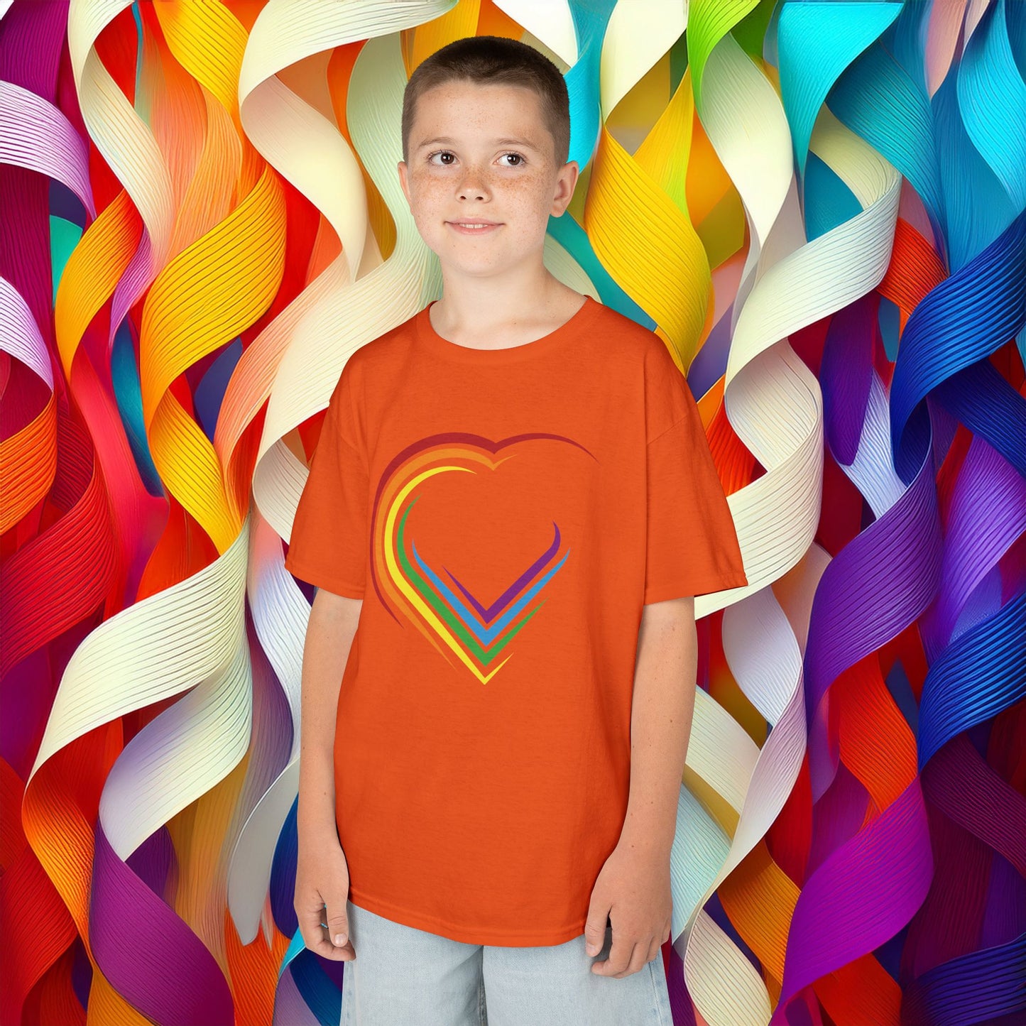 Rainbow Heart Kids Tee