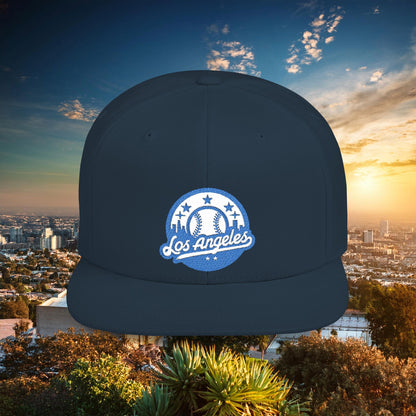 LA Blue Baseball Flat Bill Snapback