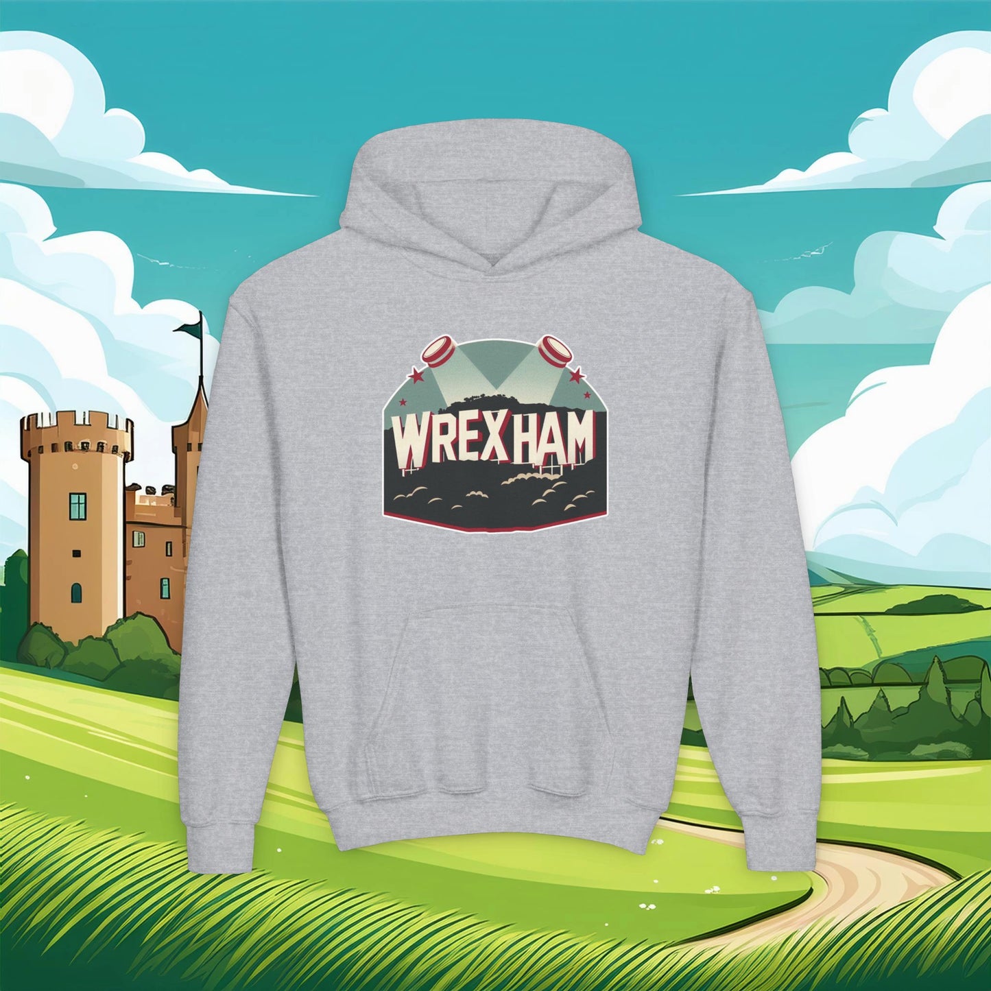 Wrexham Hollywood Sign Youth Hoodie