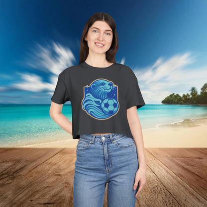 Sea Otter Soccer Logo Women's Crop Tee