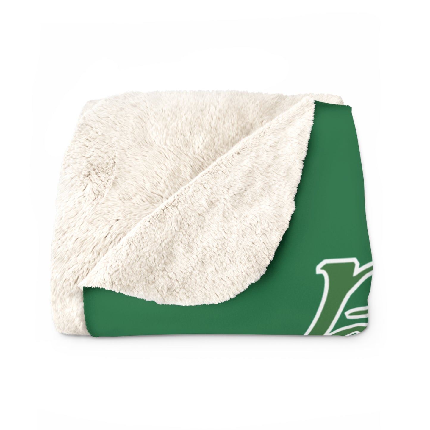 Boston Basketball Logo Sherpa Fleece Blanket