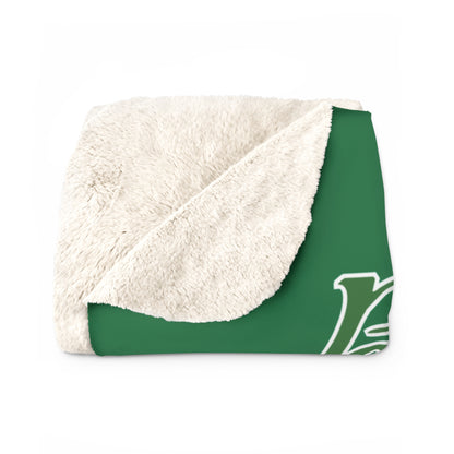 Boston Basketball Logo Sherpa Fleece Blanket