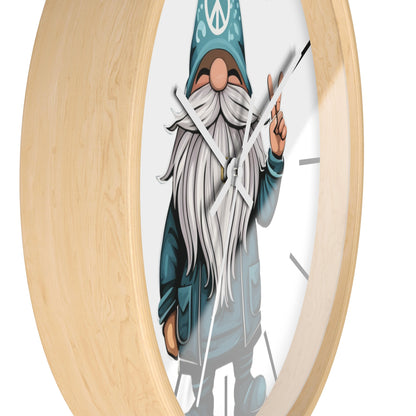 Peace Gnome Wall Clock
