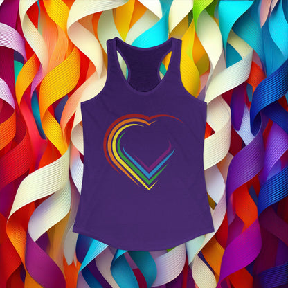 Rainbow Heart Women's Racerback Tank