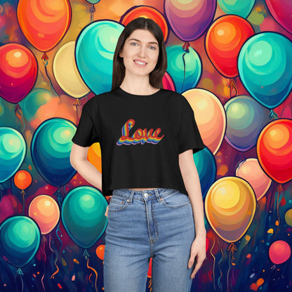 Rainbow Love Women's Crop Tee