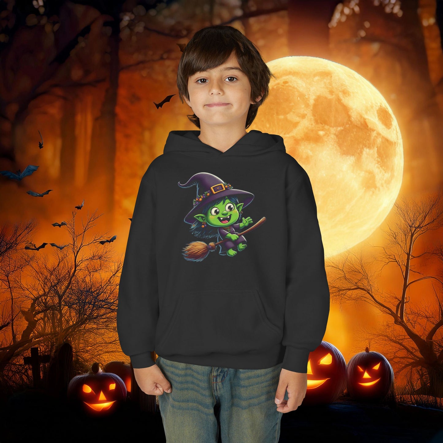 Flying Witch Youth Hoodie