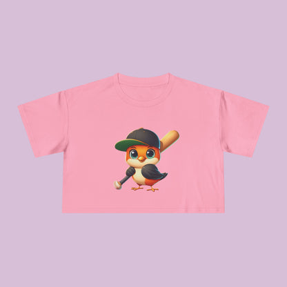 Baltimore Baseball Little Oriole Women's Crop Tee
