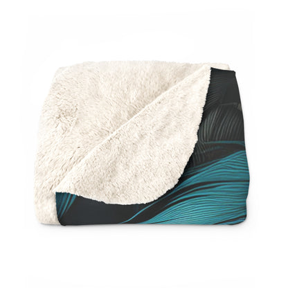 Newcastle United Feather Sherpa Fleece Blanket