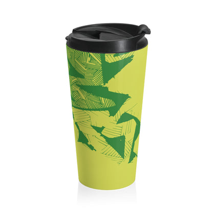 Electric Green and Gold Newcastle Travel Mug