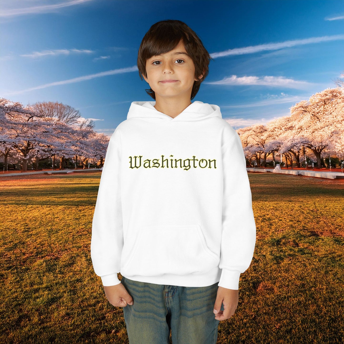 Washington Spirit Yellow Design Youth Hoodie