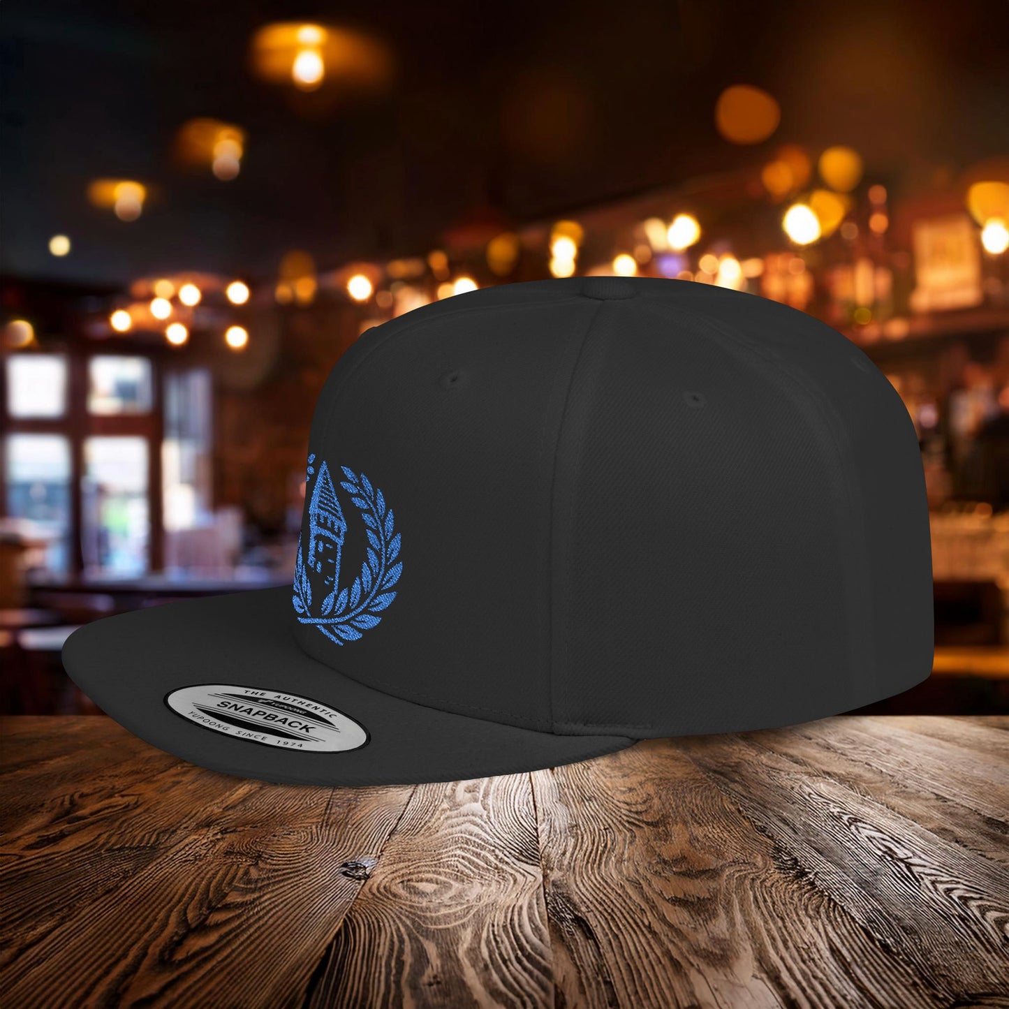 Blue Everton Logo Flat Bill Snapback
