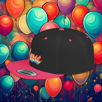 Rainbow Love Flat Bill Snapback