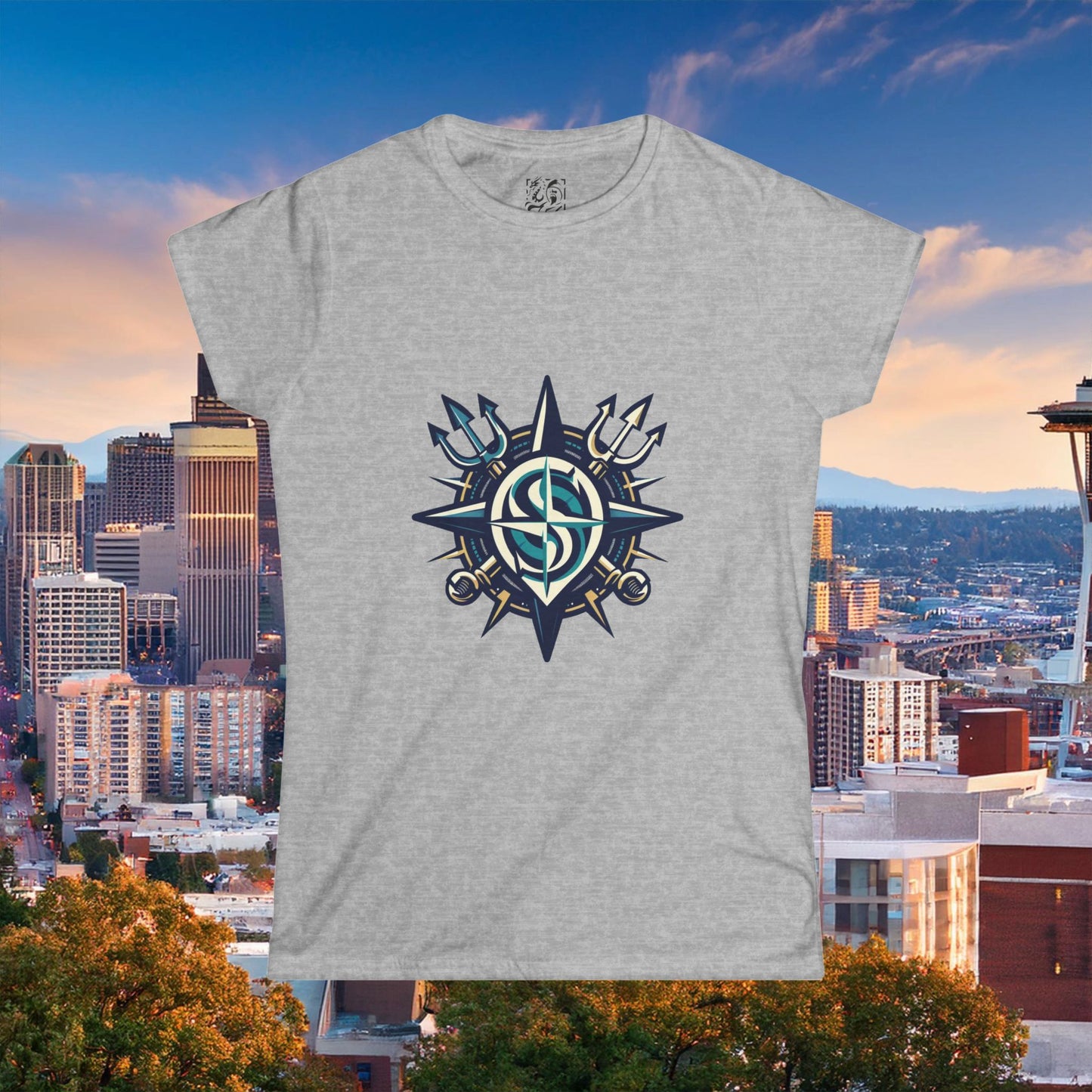 Seattle Baseball Crest Women's Softstyle Tee