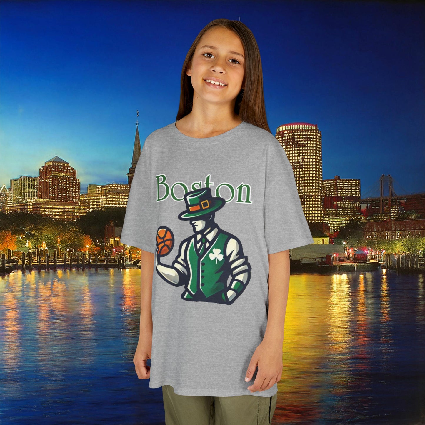 Boston Basketball Kids Tee