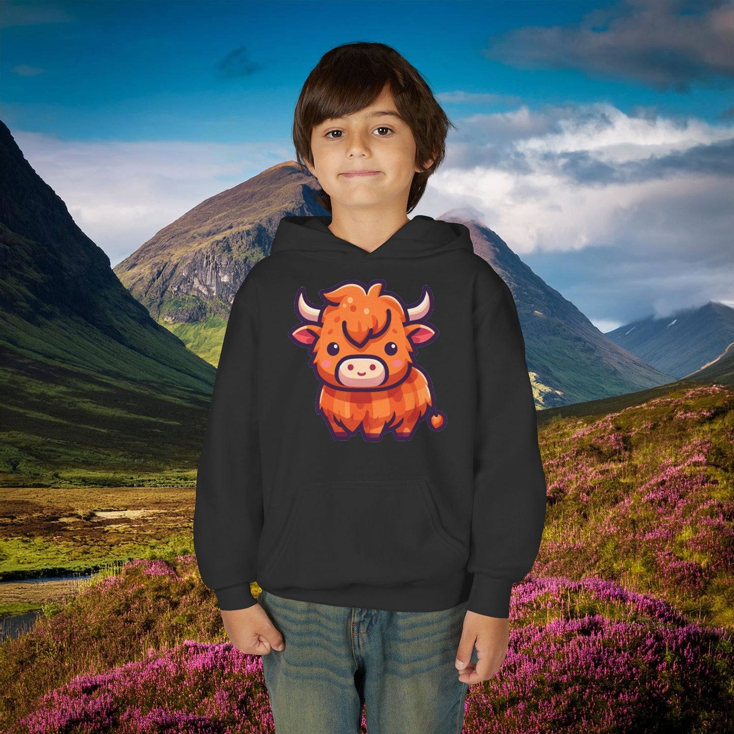 Highland Coo Youth Hoodie