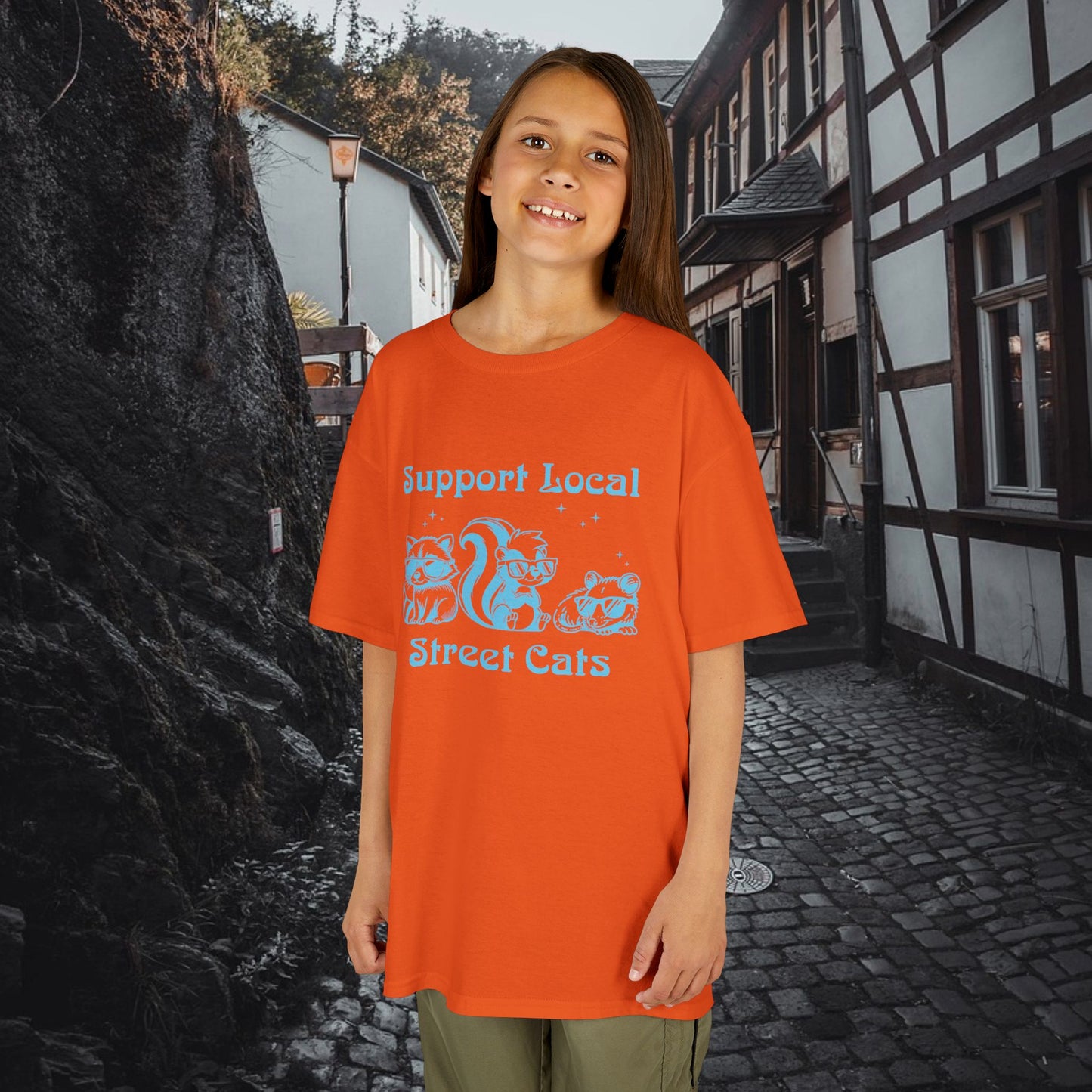 Support Local Street Cats Kids Tee
