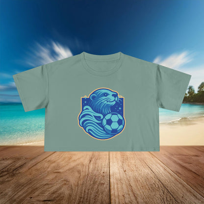 Sea Otter Soccer Logo Women's Crop Tee
