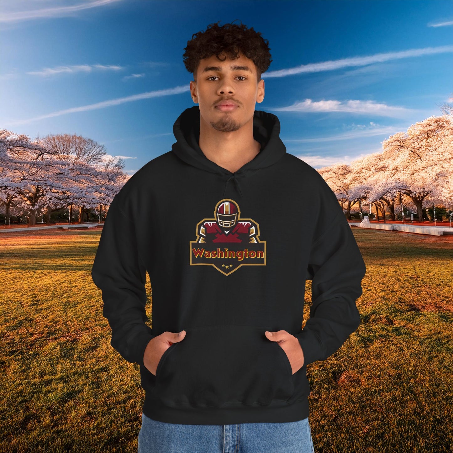 Washington Football Player Logo Hoodie