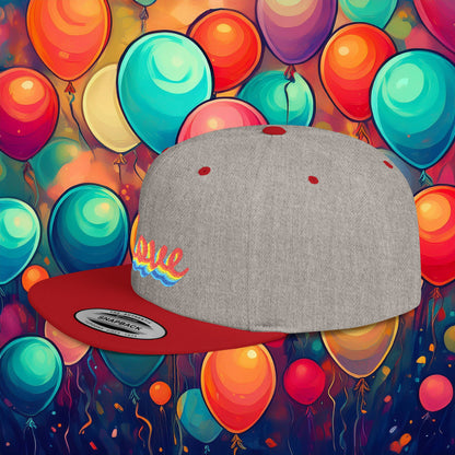 Rainbow Love Flat Bill Snapback