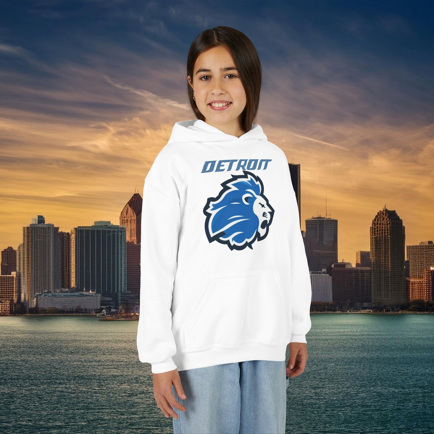 Detroit Football Logo Youth Hoodie