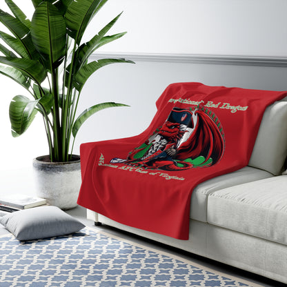 Revolutionary Red Dragons Sherpa Fleece Blanket