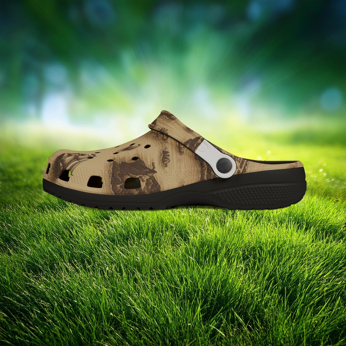 Island Map Foam Clogs