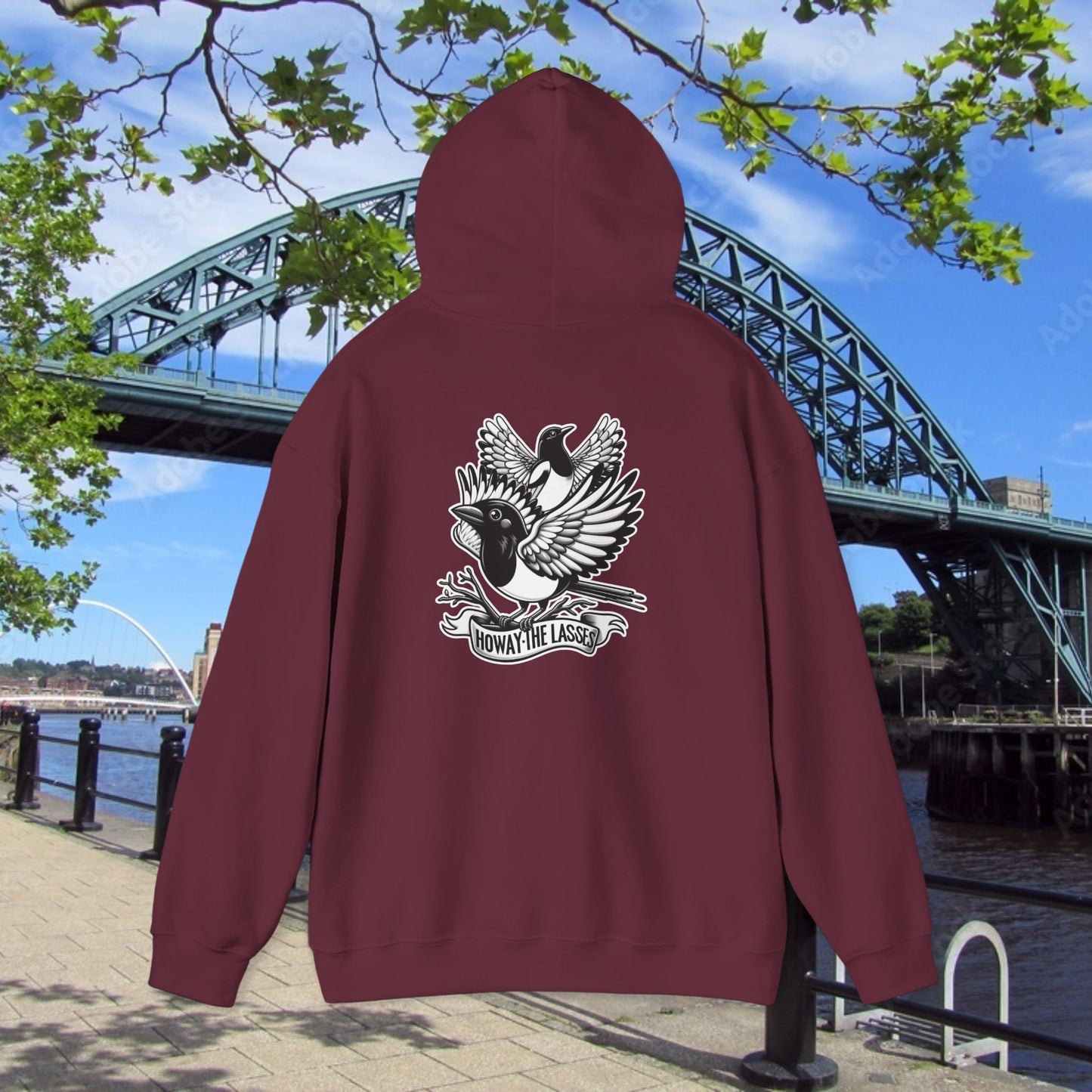 Newcastle United Howay The Lasses B&W (Twin Mags) Hoodie