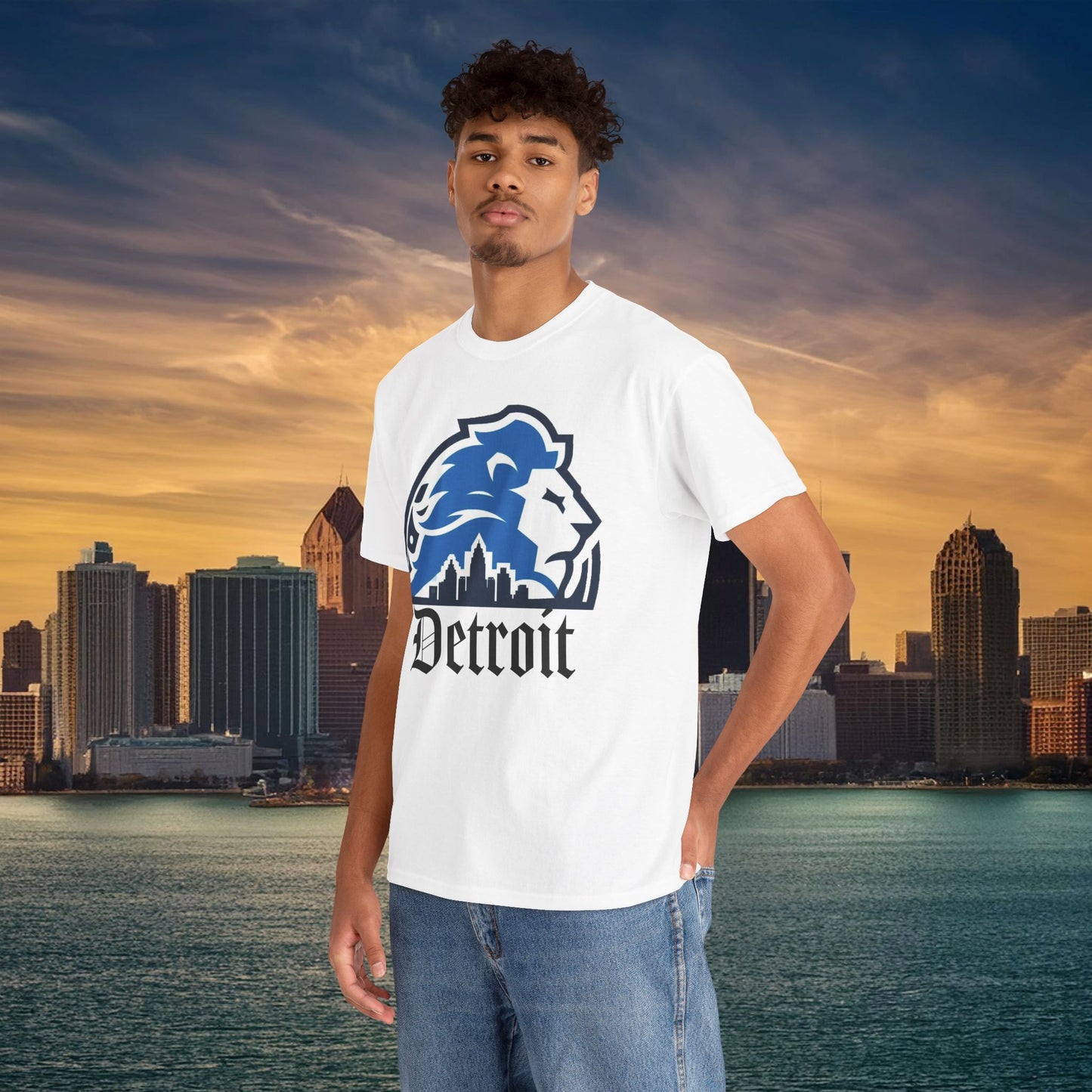 Detroit Football Skyline Tee