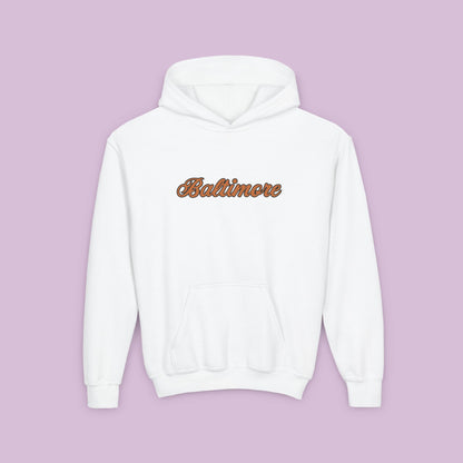 Baltimore Baseball Mini Oriole Youth Hoodie