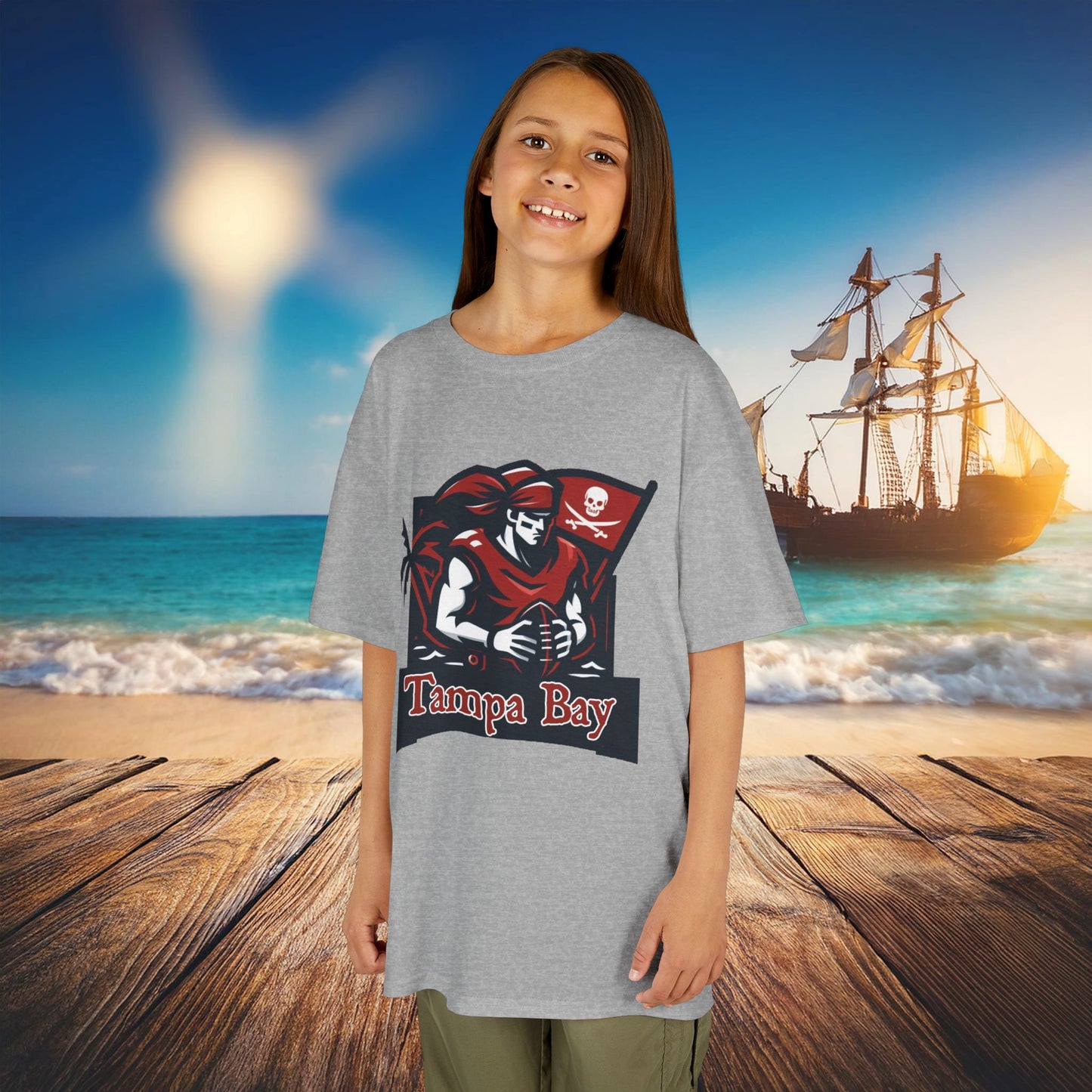 Tampa Bay Football Player Kids Tee