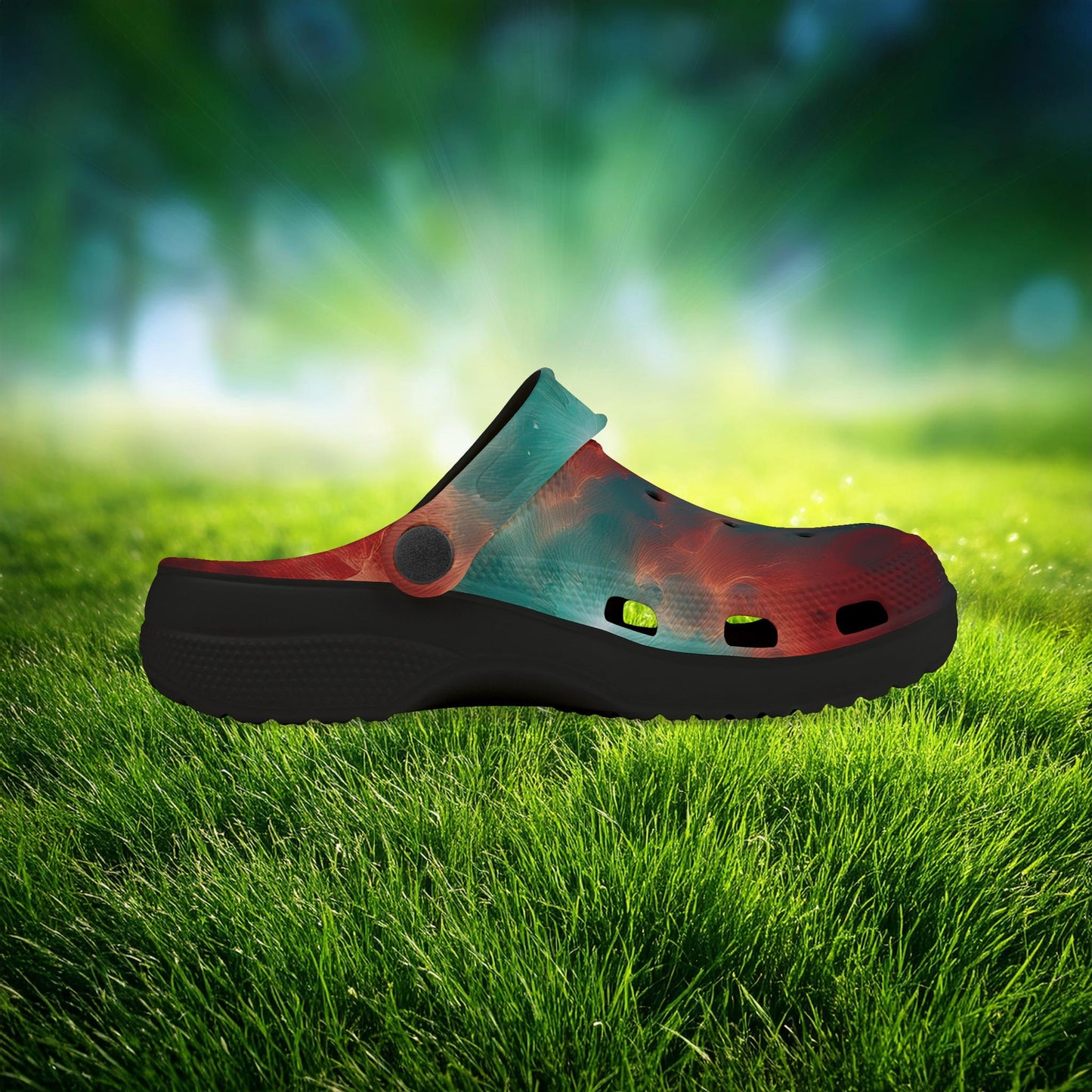 Red Galaxy Kid's Foam Clogs