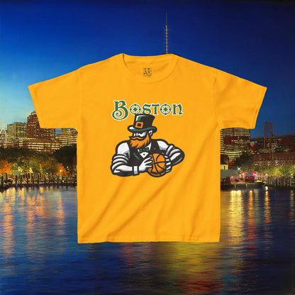 Boston Basketball Design Kids Tee