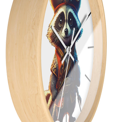 Raccoon Pirate Wall Clock