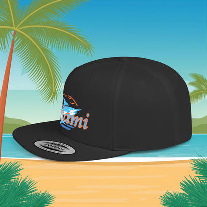 Miami Baseball Logo Flat Bill Snapback