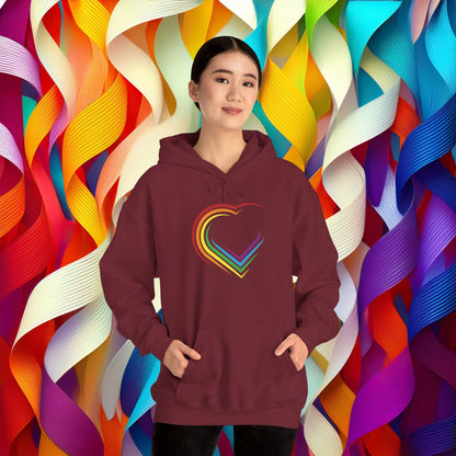 Rainbow Heart Unisex Hoodie