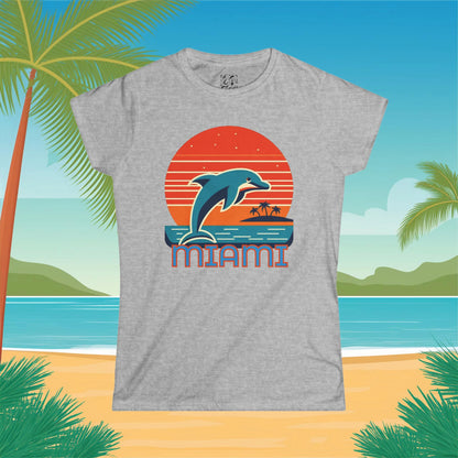 Miami Football Design Women's Softstyle Tee