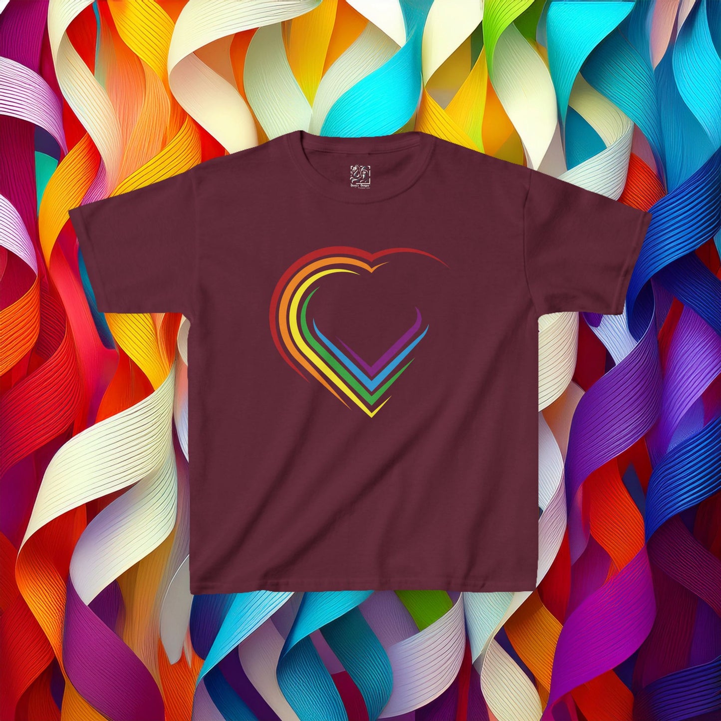 Rainbow Heart Kids Tee