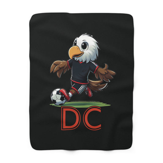 DC United Little Eagle Sherpa Fleece Blanket