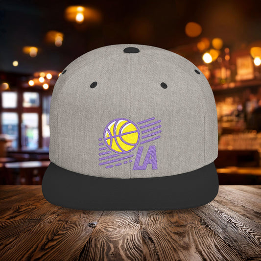 LA Basketball Flat Bill Snapback