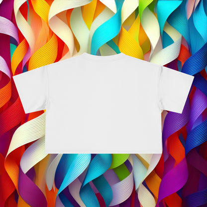 Rainbow Heart Women's Crop Tee