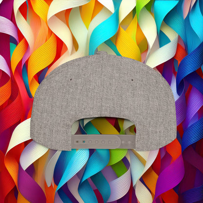 Rainbow Heart Flat Bill Snapback