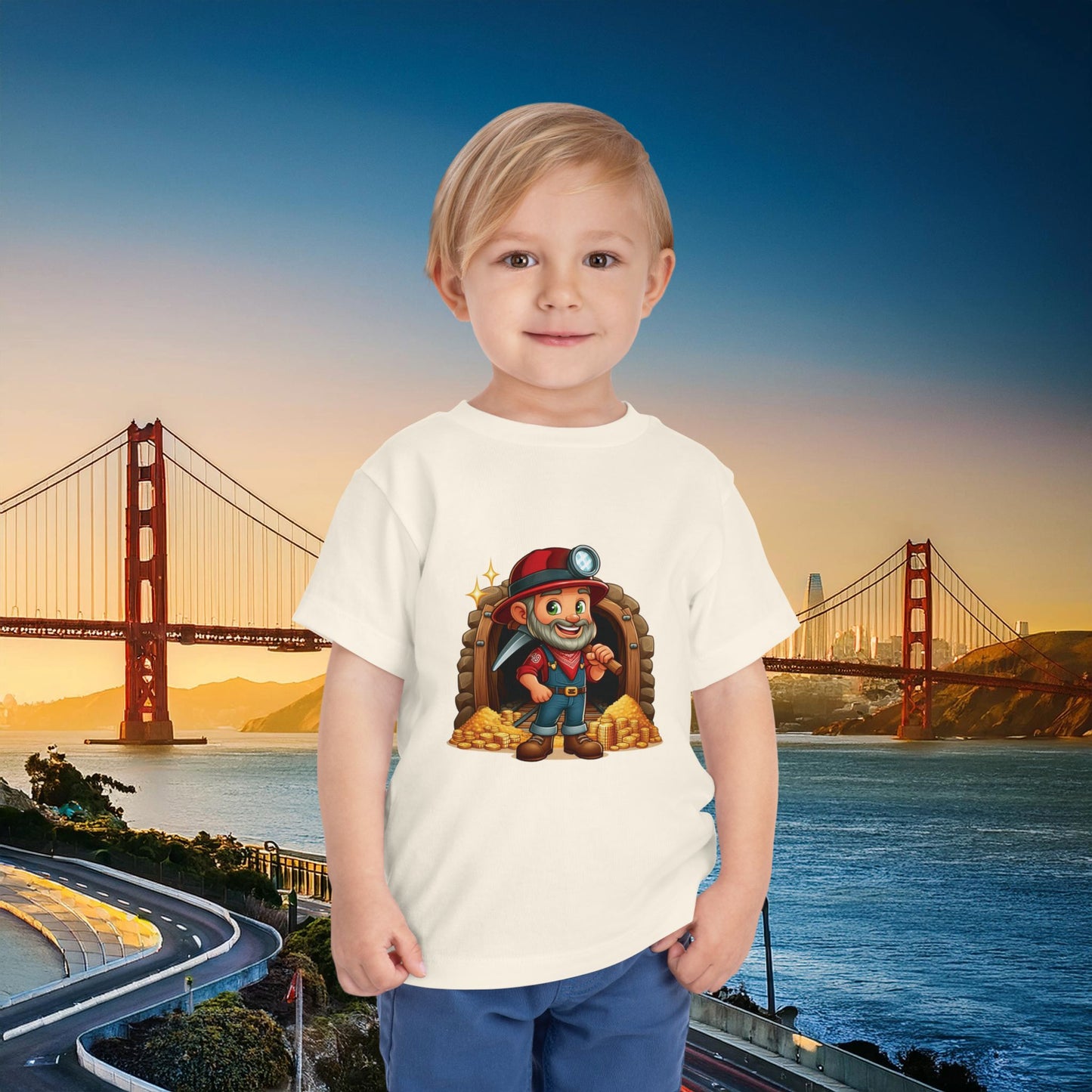 San Francisco Football Cartoon Miner Toddler Tee