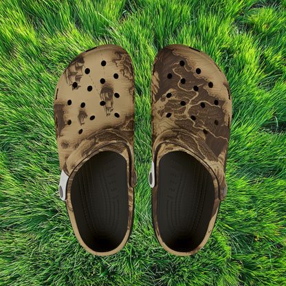 Island Map Foam Clogs