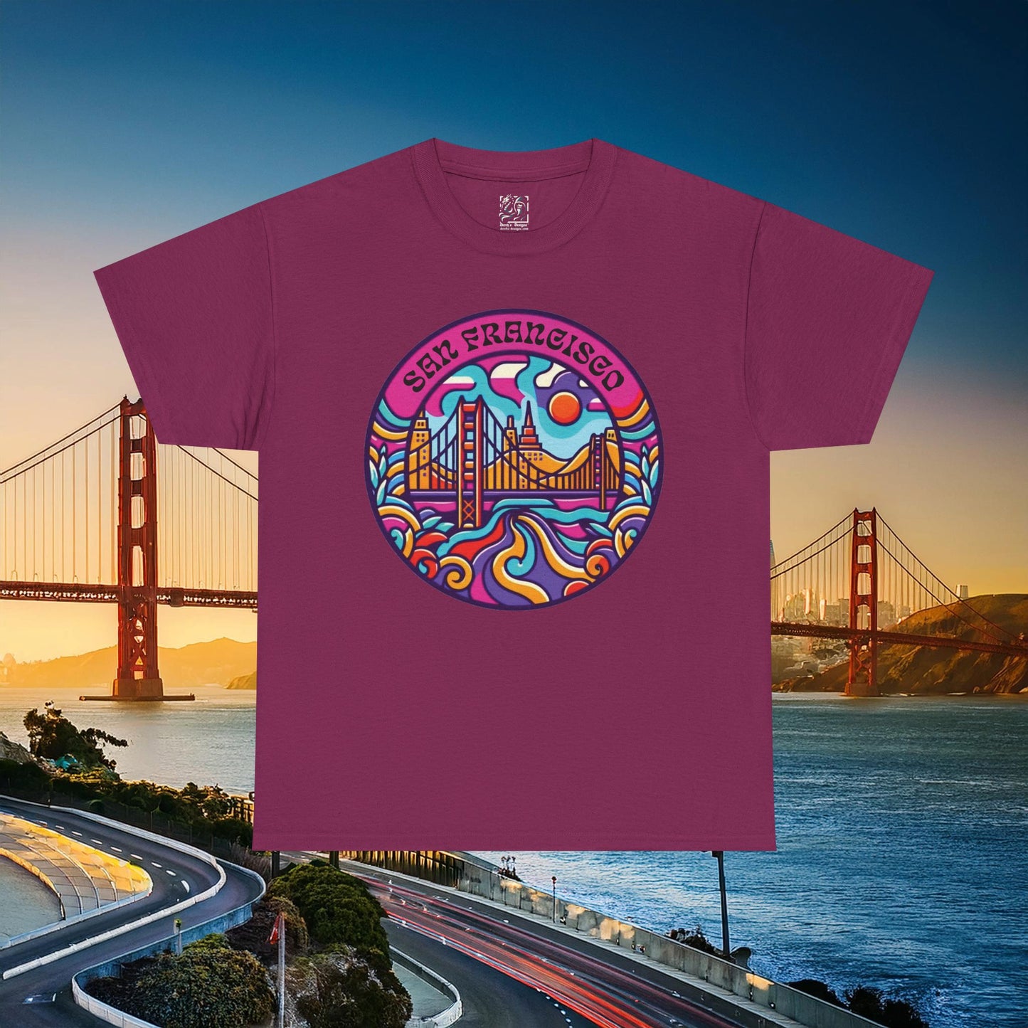 Vibrant San Francisco Psychedelic Tee