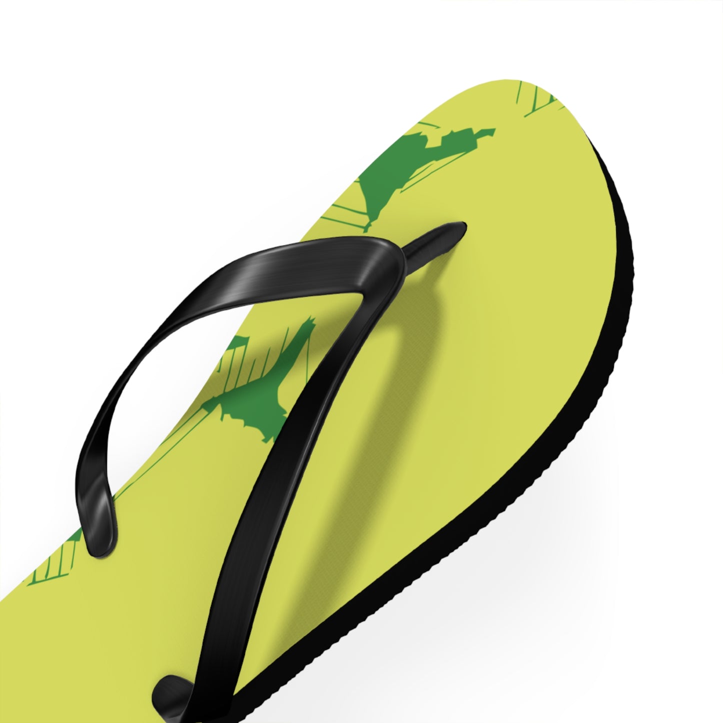 Electric Green and Gold Newcastle Flip Flops