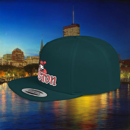 Boston Baseball Player Flat Bill Snapback