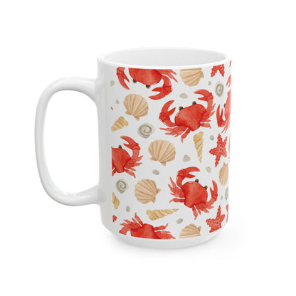 Coastal Crab Ceramic Mug (11oz/15oz)